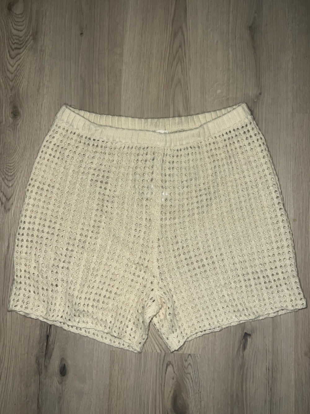4th & Reckless Crochet Swim Coverup Shorts Size 10 Boho Beach Open Knit